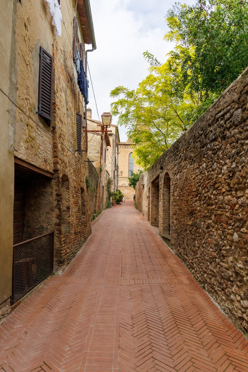 Historic village stone alleyway